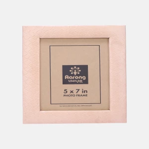 Peach Embossed Genuine Leather Photo Frame