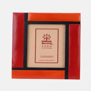 Tan Faux Leather Photo Frame