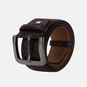 Brown Embossed Leather Belt