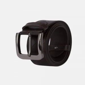 Brown Embossed Leather Belt