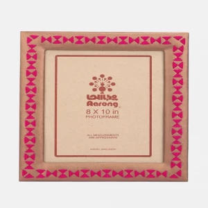 Copper Embroidered Faux Leather Photo Frame