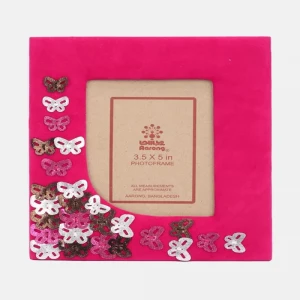 Fuchsia Velvet Photo Frame