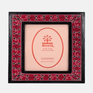Embroidered Leather Photo Frame