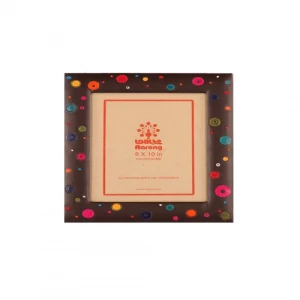 Deep Brown Polka Dot Leather Photo Frame