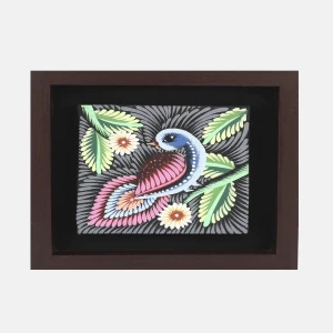 Rickshaw Painted Wooden Wall Hanging