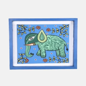 Rickshaw painted Wooden Wall Hanging