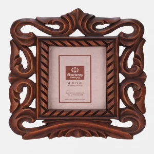Red Carved Wooden Photo Frame 4x6 in