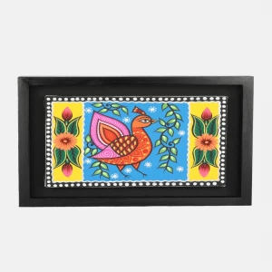 Black Rickshaw Painted Wooden Wall Hanging