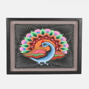 Black Rickshaw Painted Wooden Wall Hanging