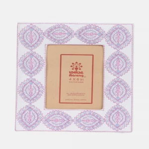 Jute Embroidered Photo Frame - Big