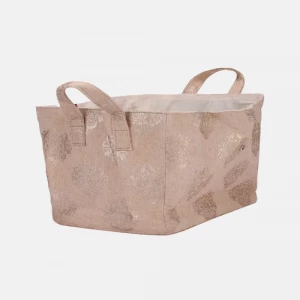 Beige Printed Jute Fabric Grocery Bag
