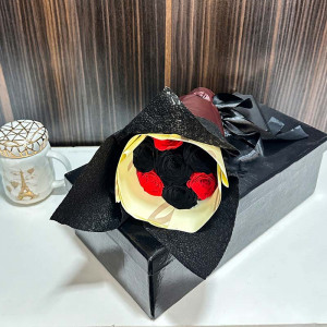 Real Eternal Preserved Black Rose