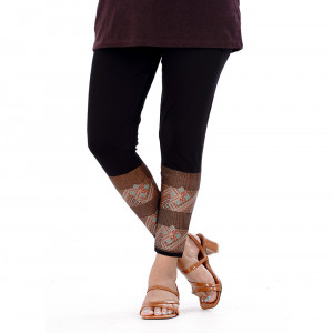 Black Cotton Knit Leggings