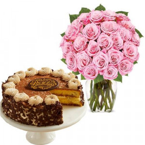 24-pink-rose-with-tiramisu-cake