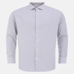 White/Grey Textured Cotton Executive Premium Shirt