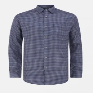 Blue/Grey Textured Cotton Executive Formal Shirt
