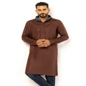 Dark Coffee Viscose Taaga Man Panjabi