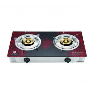 RFL Glass Double Gas Stove Rosee (Cylinder Gas)