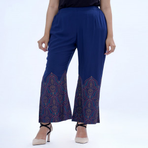 Blue Viscose Palazzo