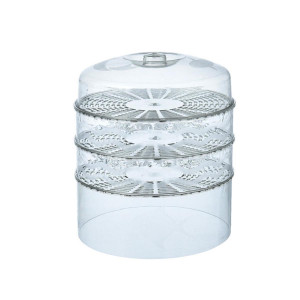 LOCAUPIN 4 Layer Insulation Food Cover Transparent Anti-Fly Stackable Dust-Proof Leftovers Extra Thick Storage