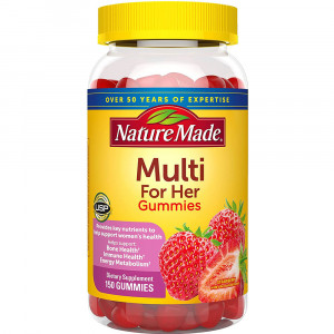 Nature Made Multivitamin For Her, Womens Multivitamin for Daily Nutritional Support, Multivitamin for Women, 150 Gummies, 75 Day Supply