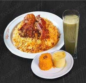 Basmati Kacchi Half and Borhani (with choice of jorda or firni)
