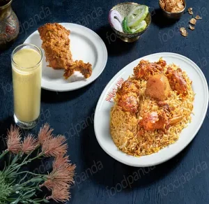 Basmati Kacchi with Chicken Roast & Borhani - 1:1