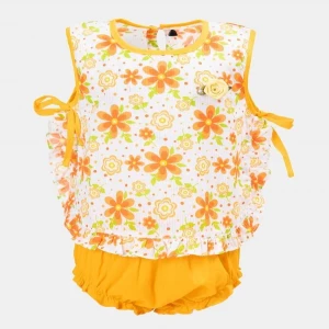 Yellow Cotton Newborns Nima Set