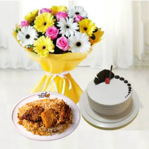 Kacchi Biriyani , Cake & Flower -Combo 18