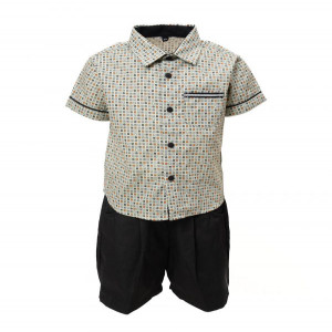 Green Cotton Shirt Pant Set