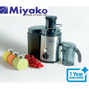 Miyako Extra Large Feeding Tube Juice Extractor for Fruites & Vegetables, MFJ-516, Black&Silver
