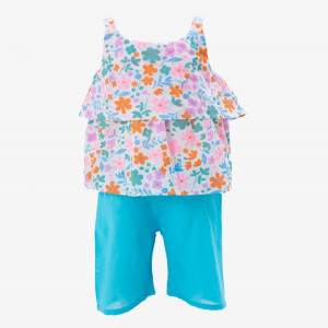 Multi Color Cotton Bottom Tops Set