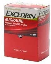 Excedrin migraine 50 Pack of 2 Capletsper Pack Counter Single dose Box