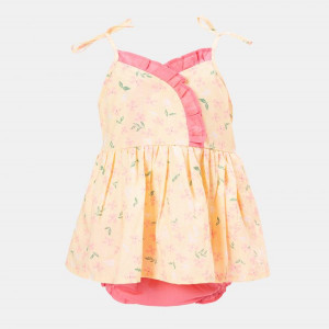 Yellow Cotton Newborn Frock
