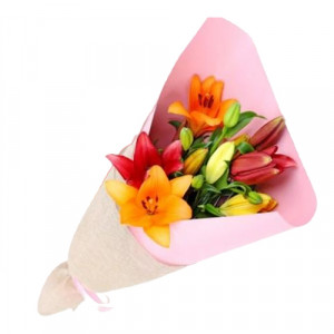 medium-size-mixed-colour-lily-bouquet