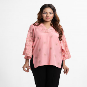 Pink Georgette Tops