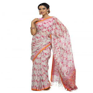 White Cotton Saree