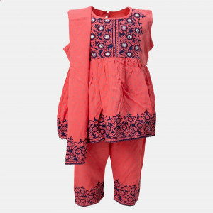 Pink Cotton  Salwar Kameez