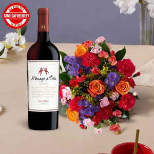 flowers-and-red-wine