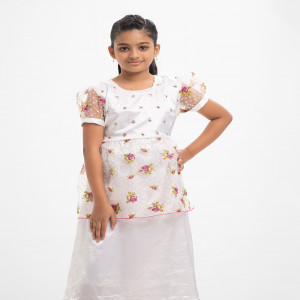 White Satin Party Frock
