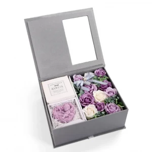 Soap Flower Rose Gift Box With Cupid Souvenir