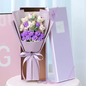 6 Bear Soap Flower Bouquet