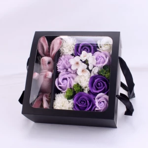 Soap Flower Valentine's Day Floral Atmosphere Bear Gift Box