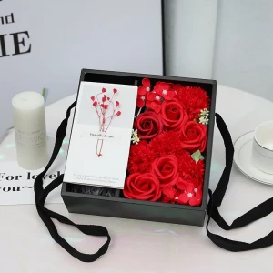 Soap Flower Gift Box With Card