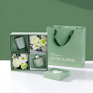 Soap Flower Candle Gift Box For Valentine's Gift