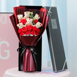 6 Bear Soap Flower Bouquet