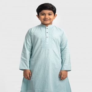 Blue Jacquard Panjabi