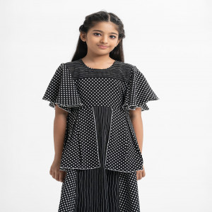 Black Georgette A-line Frock
