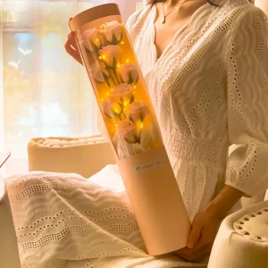 Rose Soap Flower Bouquet With Led Lights