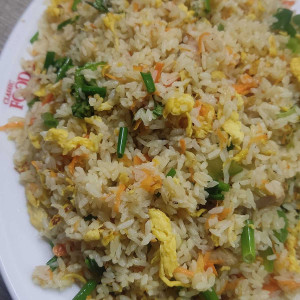Egg & Chicken Fried Rice with Shrimp